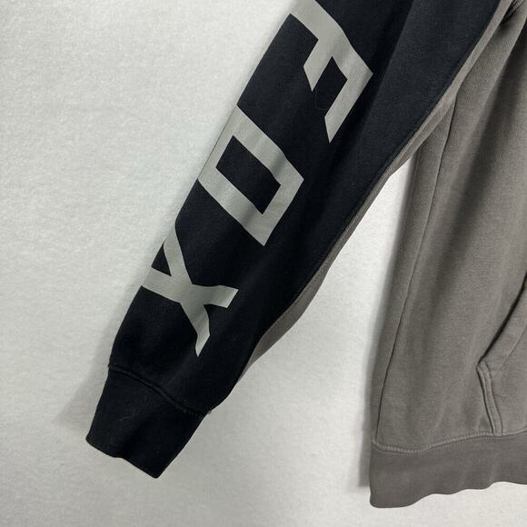 Vtg Y2K Fox Racing Hoodie Mens Medium Two Tone AOP Sleeve Hit Grunge Motocross - Picture 3 of 11
